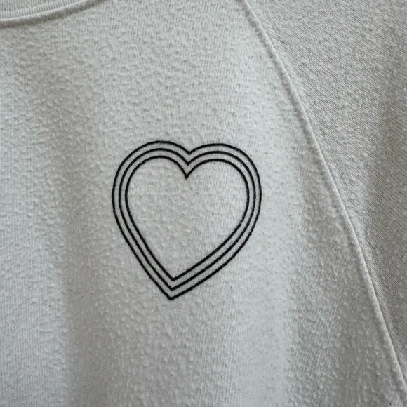 Spiritual Gangster White Sweatshirt with Heart Detail - Picture 2 of 6